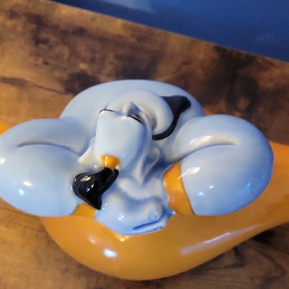 Disney Aladdin Genie Lamp Teapot Ceramic Blue Orange